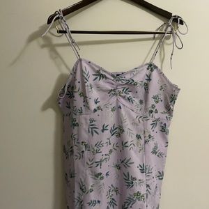 Straight fit purple mini dress